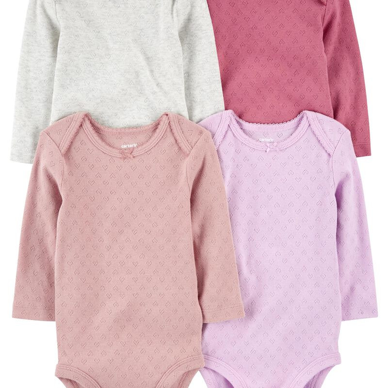 4-Pack Long-Sleeve Bodysuits | Carter's