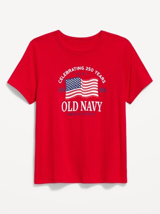 Crew-Neck Flag Graphic T-Shirt | Old Navy (US)