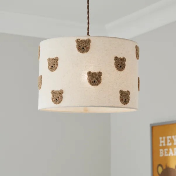 Teddy Applique Easy Fit Lamp Shade | Dunelm