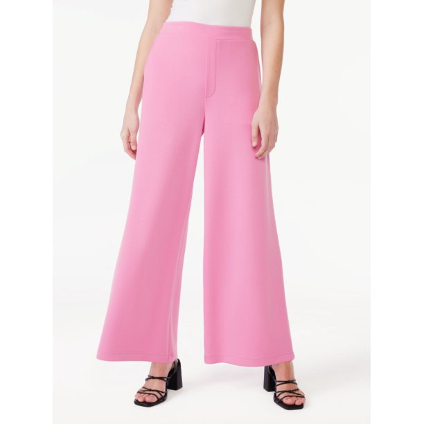 Scoop Women's Scuba Knit Wide Leg Pants, Sizes XS-XXL | Walmart (US)