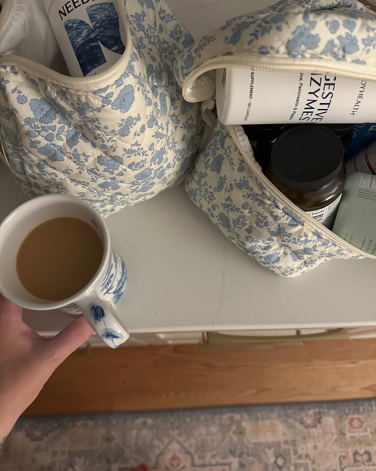 Packing for an upcoming family trip. But first, coffee! Any guesses where we are headed?

Code: KARPOSWELLNESS for 20% off one time purchase orders or first three months of your one month subscribe & save subscription .

#LTKtravel #LTKfamily #LTKbeauty