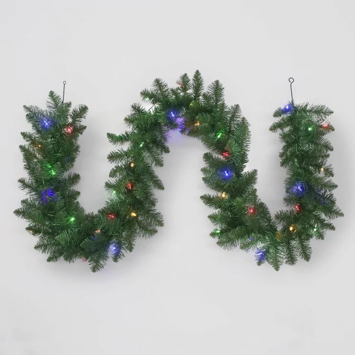 Philips 9ft Christmas Pre-lit LED Artificial Pine Garland Bicolor | Target