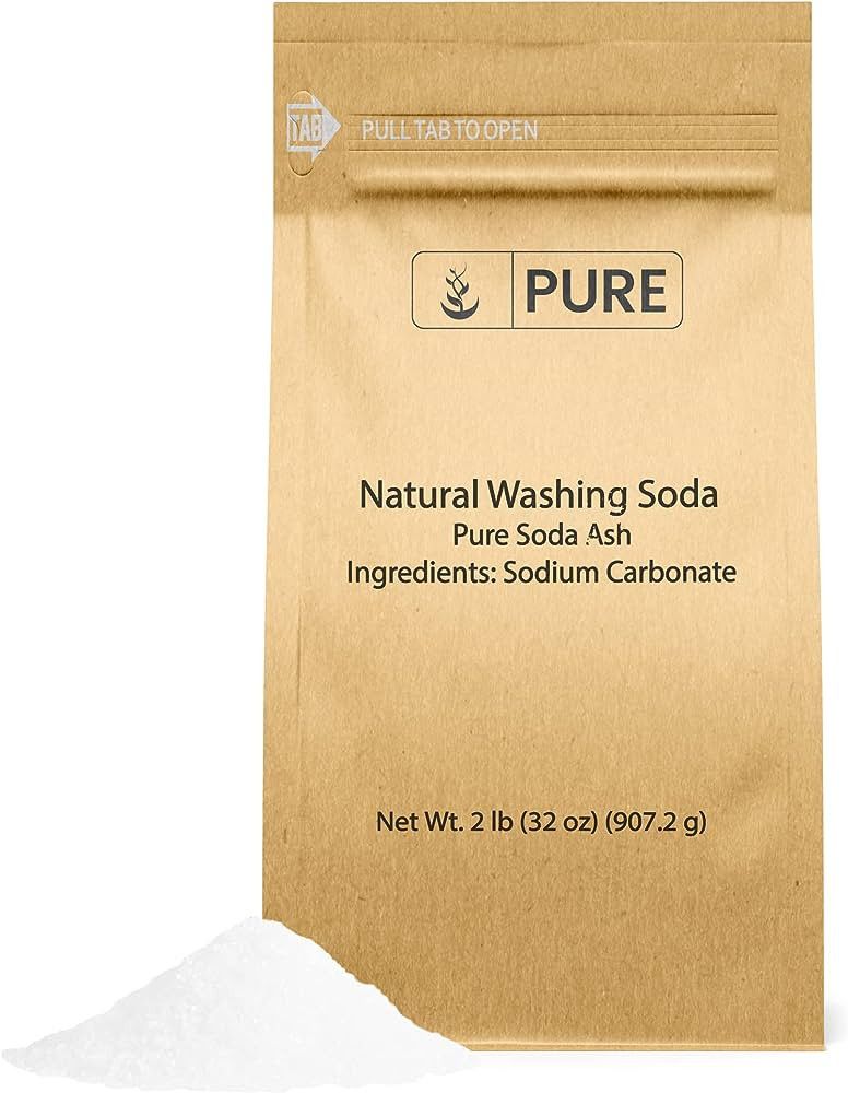 Pure Original Ingredients Natural Washing Soda (2 lb) Multipurpose Cleaner, Water Softener, Stain Re | Amazon (US)
