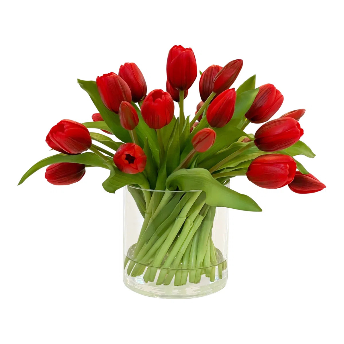 Tulip Arrangement in Vase | Wayfair North America