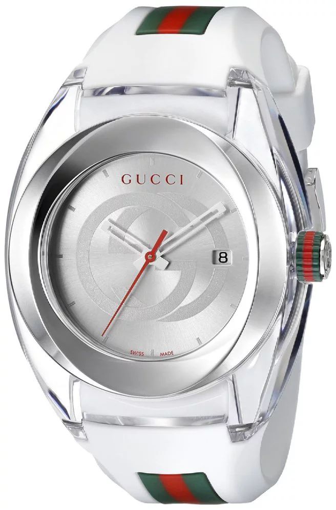 Gucci Sync XXL White Rubber Unisex Watch YA137102 | Walmart (US)