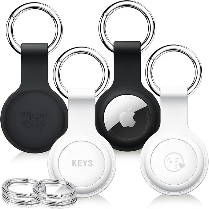 4 Pack Air-tag Keychain Holder for Apple Airtag, Anti Scratch Air-tag Holders Silicone Case with ... | Amazon (CA)