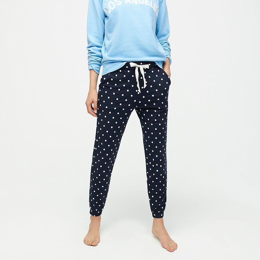 Dreamy pajama jogger pant in dot print | J.Crew US