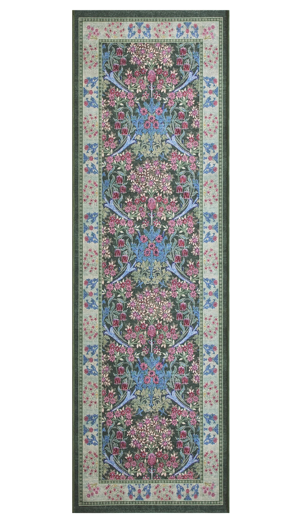 Better Homes & Gardens Green Hannah Flowing Floral 30" x 96" Runner Rug - Walmart.com | Walmart (US)