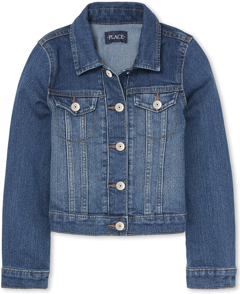 Amazon.com: The Children's Place girls Basic Denim Jacket, Azure Wash, Medium US: Clothing, Shoes... | Amazon (US)