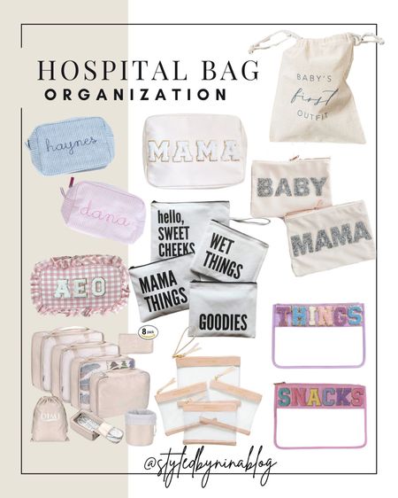 Hospital bag organization - hospital bag pouches - baby bag - hospital outfit bag - Stoney clover dupes - amazon travel pouches - mama and baby 


#LTKitbag #LTKbump #LTKbaby