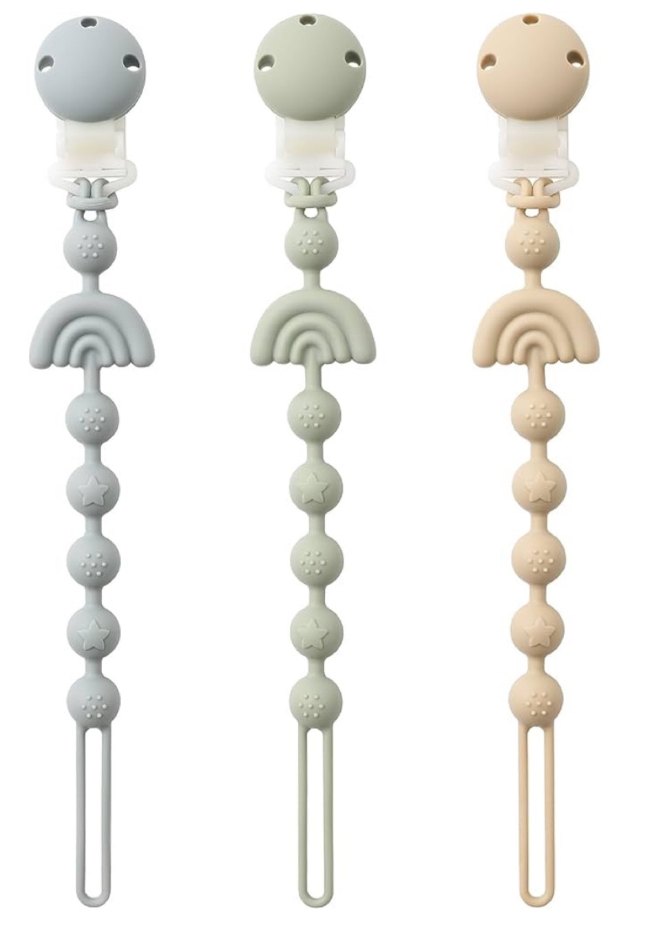 Love these adorable pacifier clips 🐻‍❄️🤍 Cute pastel shades and they’re silicon so you can toss them in the bottle sterilizer with the bottles. 