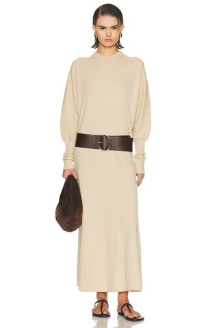 By Malene Birger Liv Dress in Beige | FWRD 