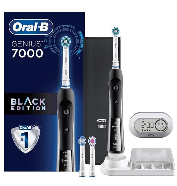 Electric Toothbrush, Oral-B Pro 7000 SmartSeries Black Electronic Power Rechargeable Toothbrush w... | Amazon (US)