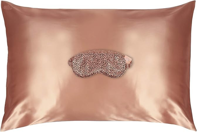 SLIP Silk Beauty Sleep Collection, Rose Gold + Leopard Set - Mulberry Silk 22 Momme Queen Size Si... | Amazon (US)
