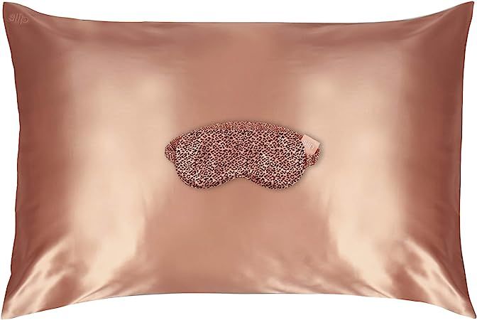 SLIP Silk Beauty Sleep Collection, Rose Gold + Leopard Set - Mulberry Silk 22 Momme Queen Size Si... | Amazon (US)