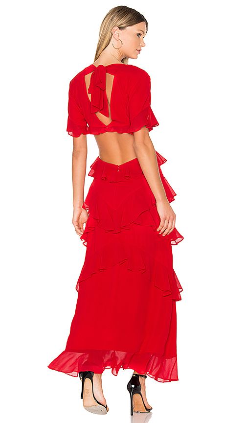 FAME AND PARTNERS X REVOLVE Marisa Maxi Dress in Red. - size 2 (also in 4,6,8) | Revolve Clothing