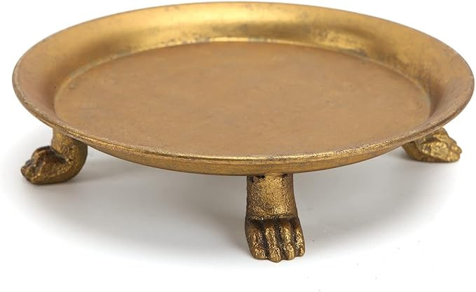 NIKKY HOME Vintage Ring Holder Jewelry Dish, Gold Trinket Display Decorative Metal Tray Classy Bi... | Amazon (US)