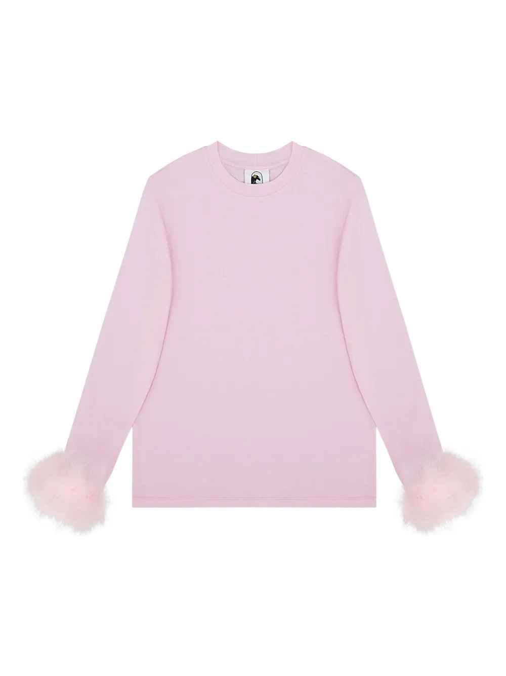 Sleeper feather-cuffs Jersey T-shirt | Pink | FARFETCH | Farfetch Global