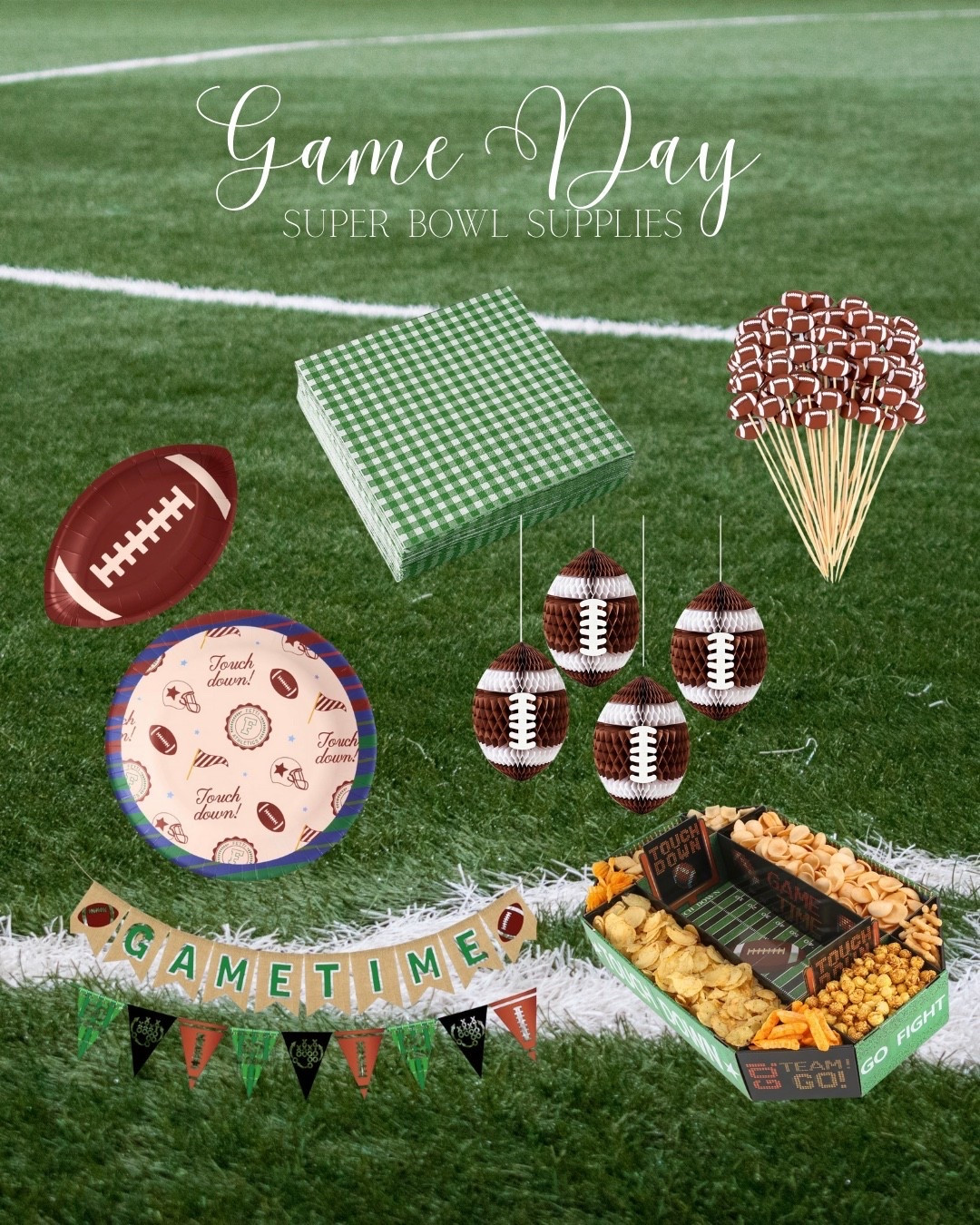 Game Day hosting, but make it cute 🏈✨
Everything you need to pull together the ultimate Super Bowl spread — from football-themed plates and napkins to festive décor and snack-ready details. I love having easy, cohesive pieces on hand so hosting feels fun and effortless (and not last-minute chaotic).

Bonus: everything here delivers from @amazon in time for Sunday, so you can still pull this together without the stress. Whether you’re hosting a full watch party or just setting the vibe, these game day essentials do all the work for you.

Tap to shop all my Super Bowl hosting favorites 🤍

#LTKSeasonal #LTKHome