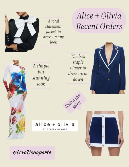 My most recent order from the amazing “Alice + Olivia”. These are such fun pieces to rock this spring!!

#LTKstyletip #LTKSeasonal #LTKworkwear