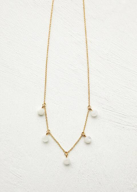 Edelsteinkette mit Anhängern | MANGO (DE)