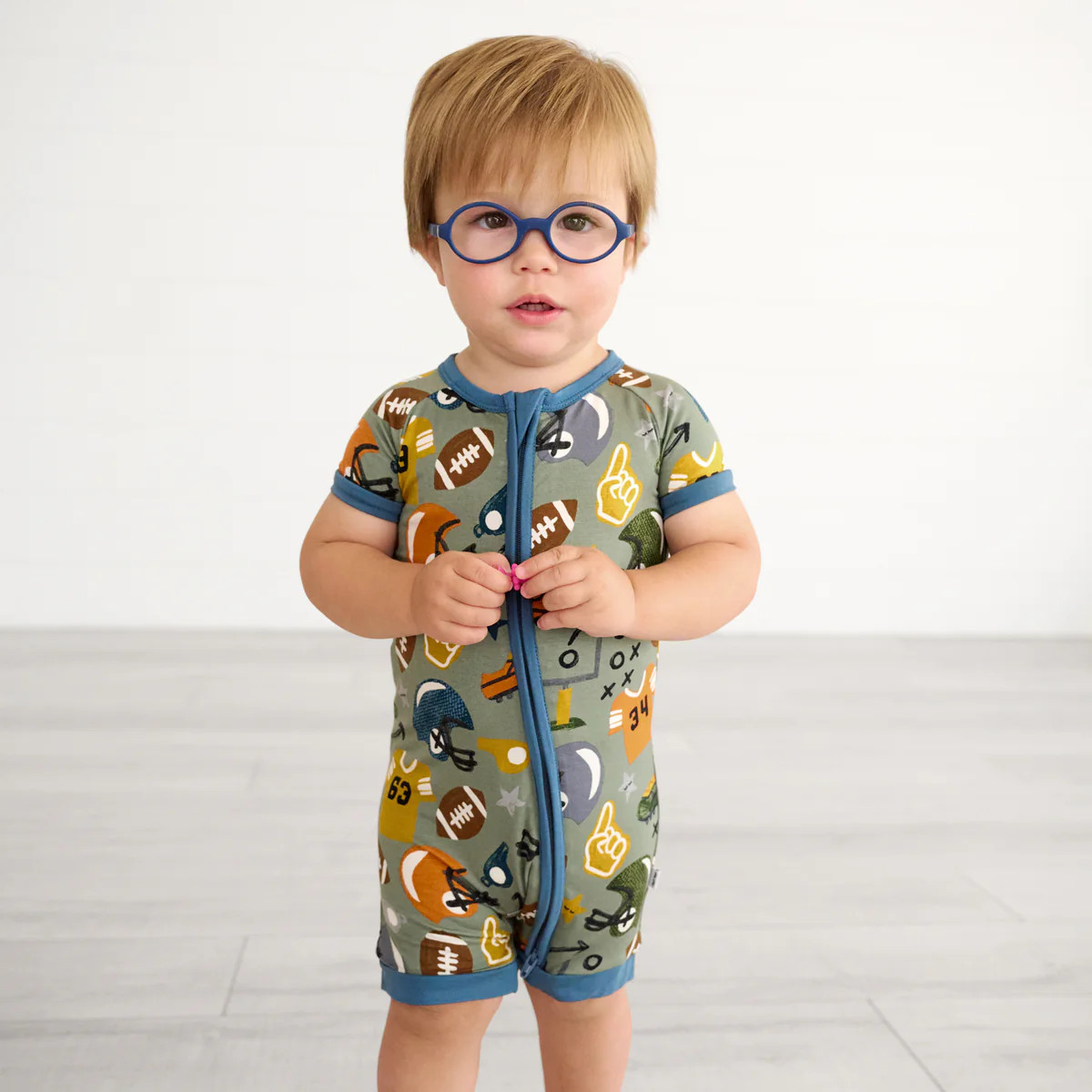 Touchdown Time Shorty Zippy | Little Sleepies