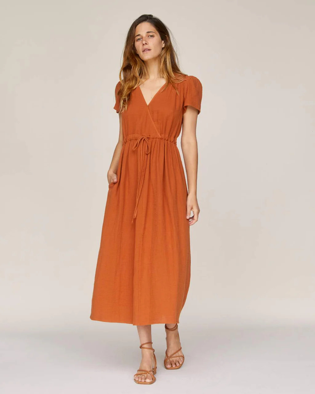The Dawn Dress | Rust Gauze | Christy Dawn