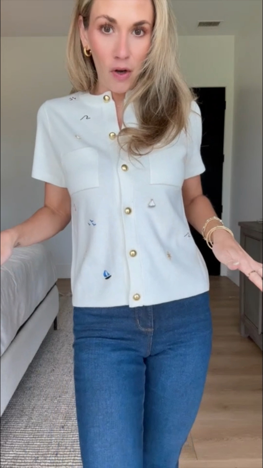 I can’t believe the sweater is from Walmart! It has real charms and embroidery on it. It feels so much more expensive than it is.

#LTKSeasonal #LTKWorkwear #LTKPetite