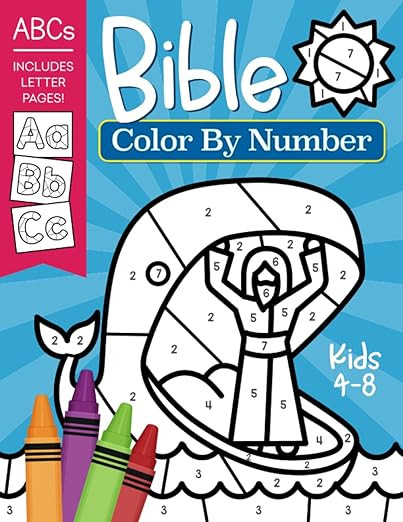 Bible Color By Number: Easy Christian Coloring Activity for Kids 4-8 | Amazon (US)