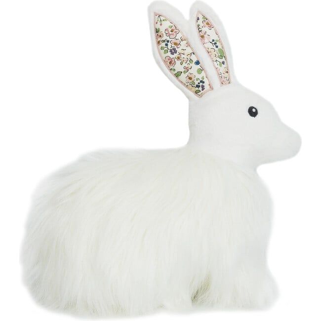 Fluffy Bunny Pillow, White | Maisonette