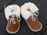 Handmade Brown Sheepskin Baby Boots | Amazon (US)