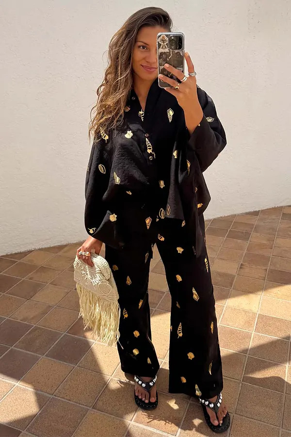 Black Shell Elissa Trousers | Never Fully Dressed (UK & IE)