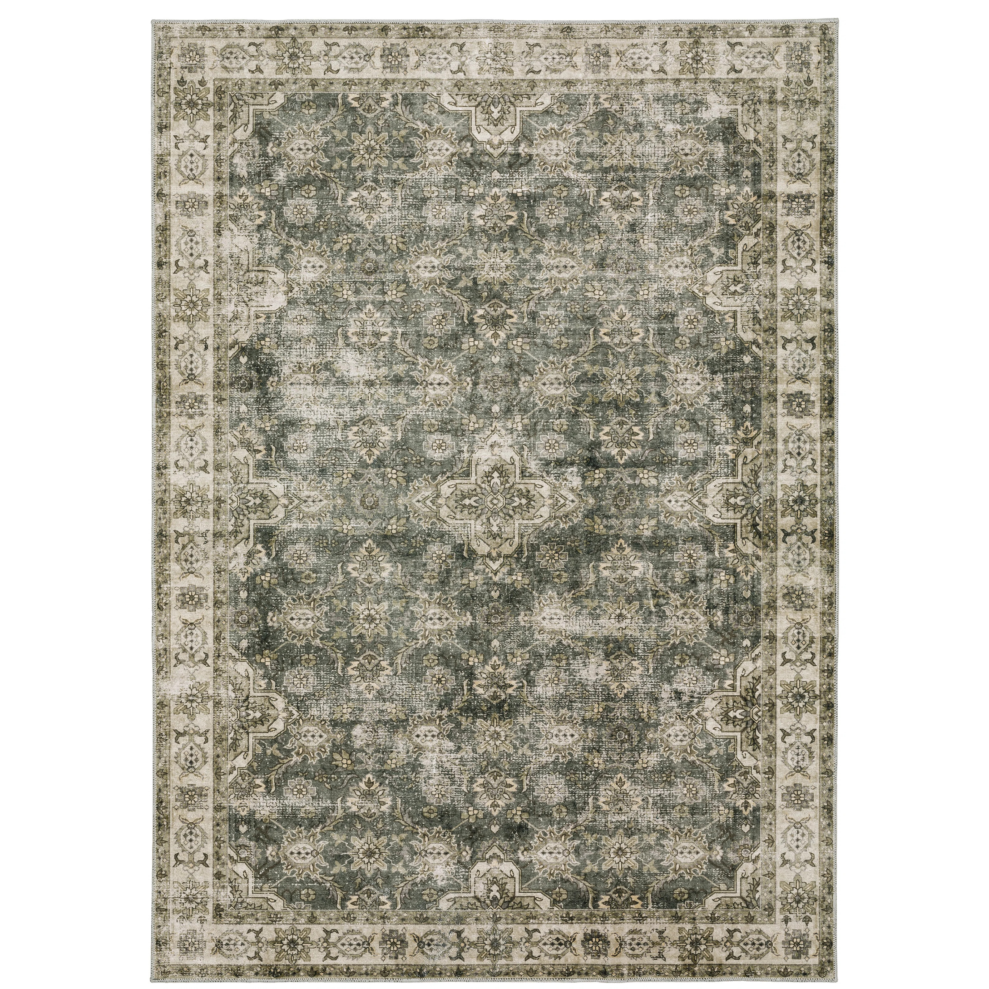 Houtz Machine Washable Non-Slip Green/Gray/Beige Area Rug MatByLangley Street®4.7Rated 4.7 out o... | Wayfair North America