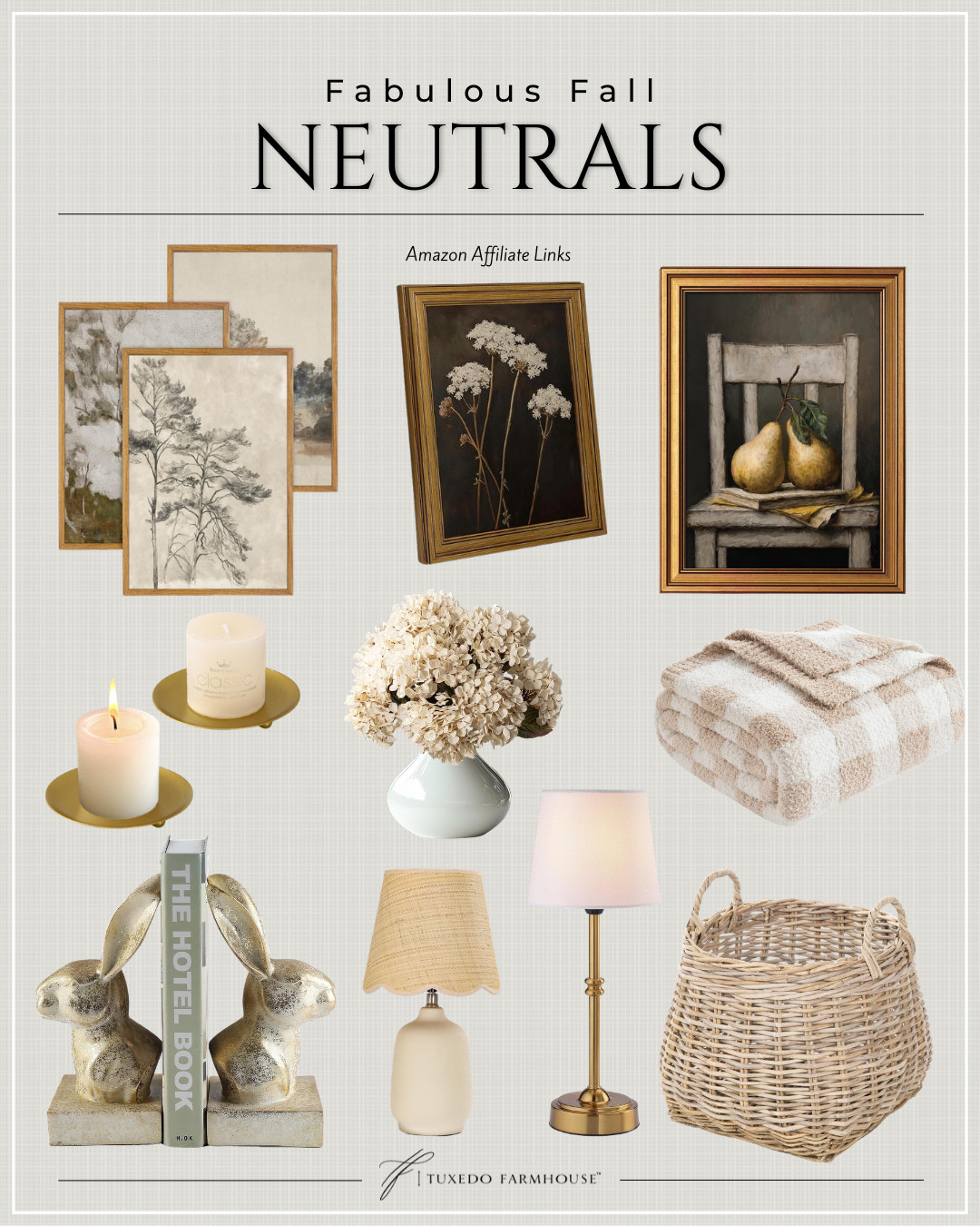 Soft, neutral tones never go out of style—especially for fall. 🍂 From timeless artwork and cozy throws to woven baskets, candles, and beautiful accent lighting, these finds make it easy to create a warm, inviting home you'll enjoy all season long. Everything is linked for easy shopping!

#LTKHome #LTKSeasonal #LTKStyleTip #FallDecor #NeutralDecor #CozyHome #HomeDecorFinds #AmazonHome 

 #LTKSeasonal #LTKHome #LTKSaleAlert