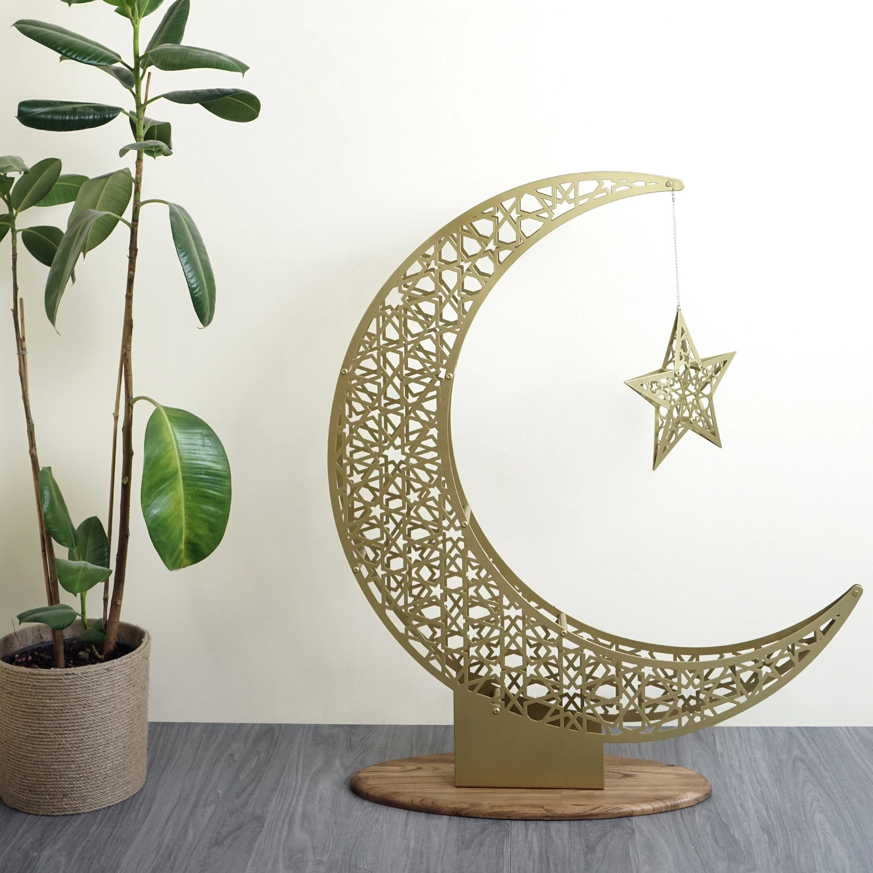 Crescent & Star Metal Islamic Table Décor – Elegant Ramadan and Eid Home Sculpture | Wayfair North America