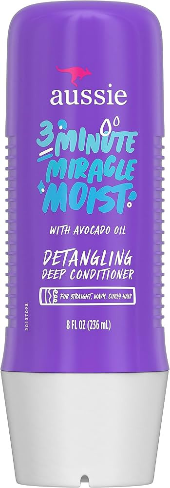 Aussie 3 Minute Miracle Moist Detangling Deep Conditioner Treatment with Avocado Oil, 8 fl oz, Paraben and Sulfate Free | Amazon (US)