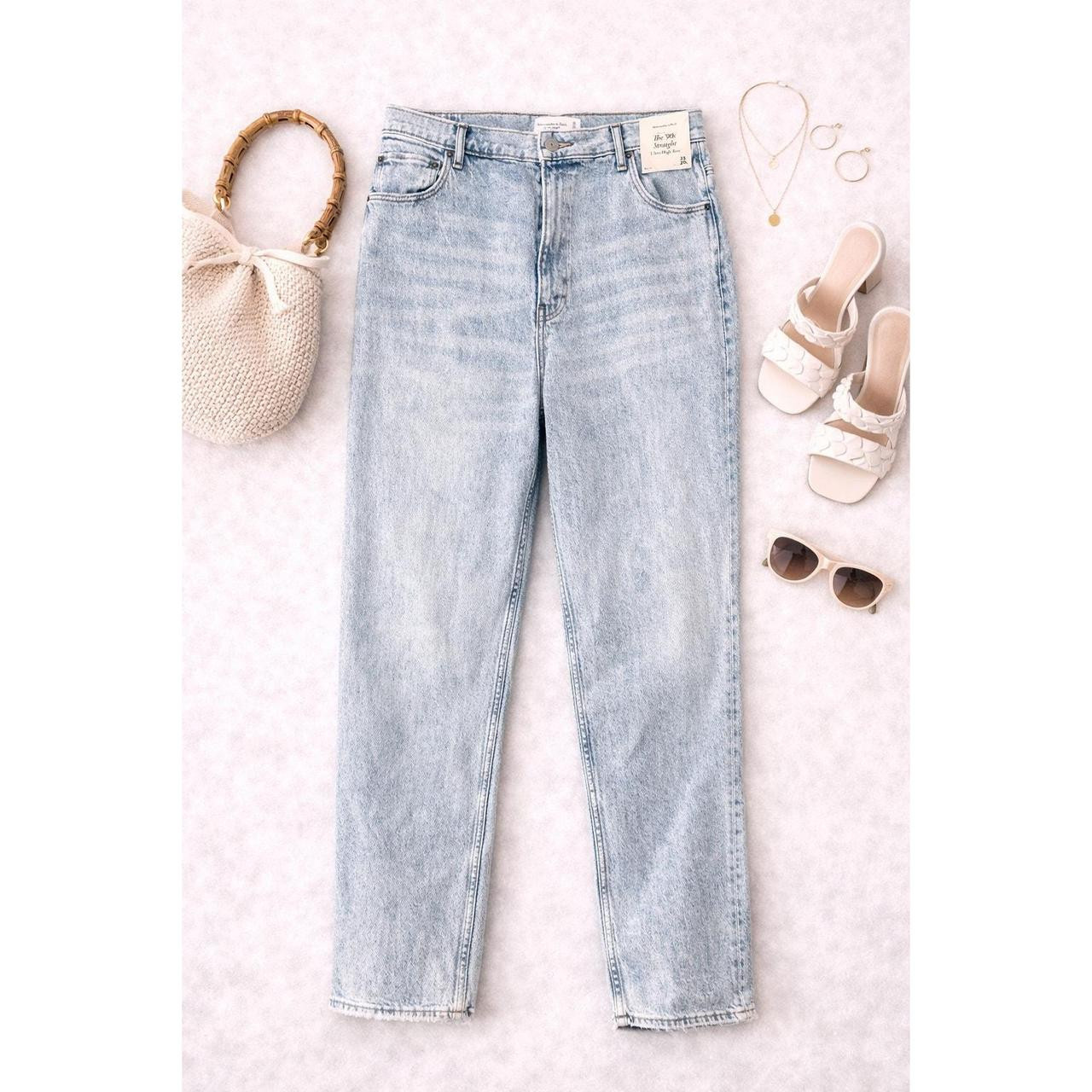 Abercrombie & Fitch Women's Jeans - Blue - 20 | Depop US