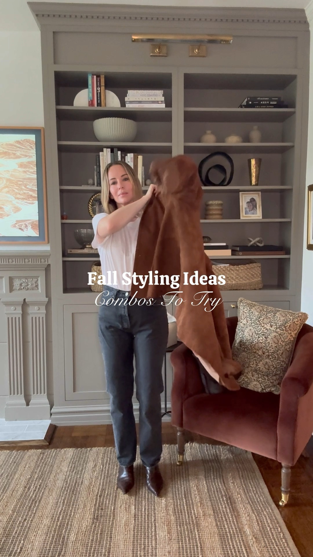 Sizing:
Suede blazer: wearing a 4 (runs a bit big)
All saints dress: wearing a M.
Nili Lotan Cords: runs TTS. 