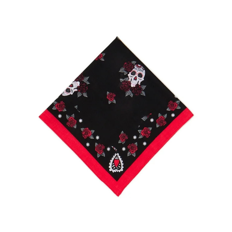 Time and Tru Rose and Skulls Bandana | Walmart (US)
