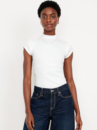 Ribbed Mock-Neck Top | Old Navy (US)