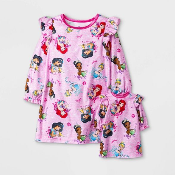 Toddler Girls' Disney Princess 'Doll and Me' NightGown - Pink | Target