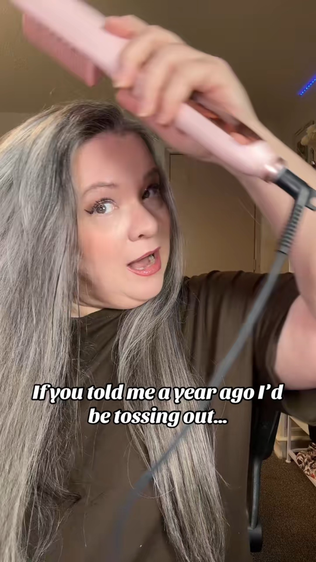 When you find a hair tool that straighten your hair better than a flat iron and doesn’t damage it but adds hydration to each strand you know it’s time to throw out that flat iron

#LTKvlog #LTKOver40 #LTKBeauty
