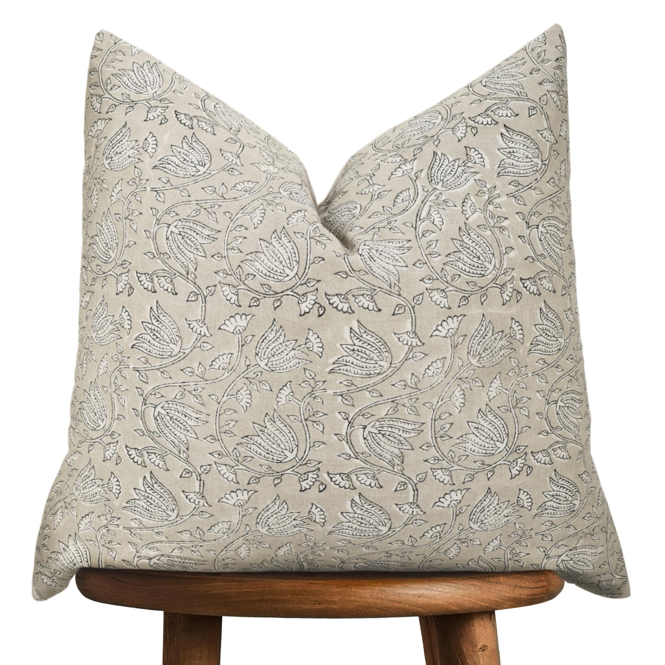 Amazon.com: Hand-block printed, artisan-made neutral accent throw cushion cover- Thick cotton cushion for sofa, bed, chair, home decor, gifting, spring vibe, boho, indoor- Natalie (Tan Beige, 20" x 20") : Home & Kitchen | Amazon (US)