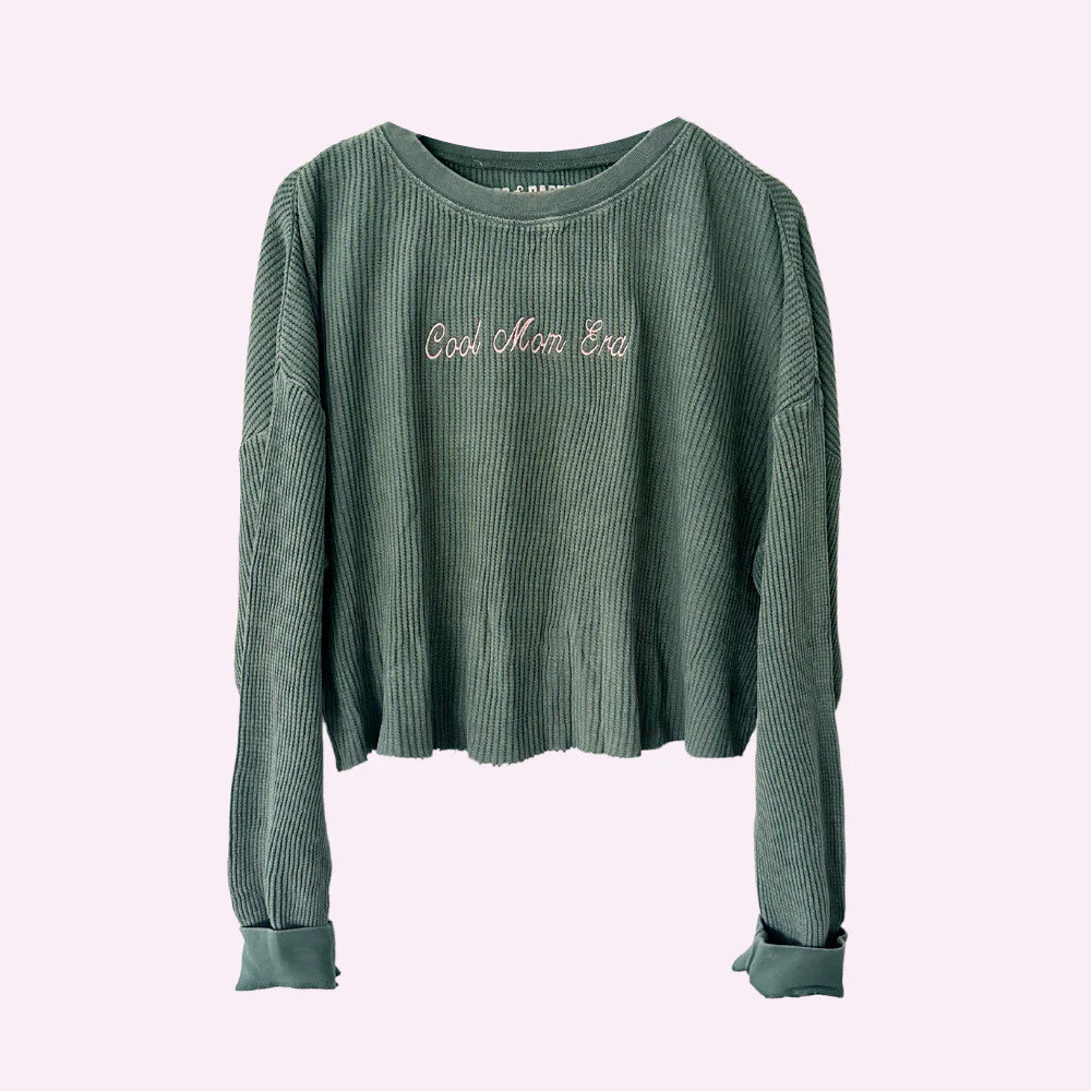 COOL MOM ERA ♡ embroidered thermal top | BFFS & BABES