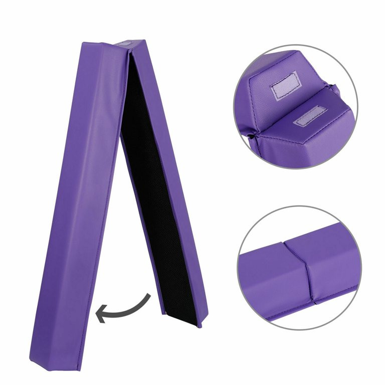 ZENSTYLE 6FT Folding Balance Beam Non Slip Rubber Base Gymnastics Beam Yoga Indoor Purple | Walmart (US)