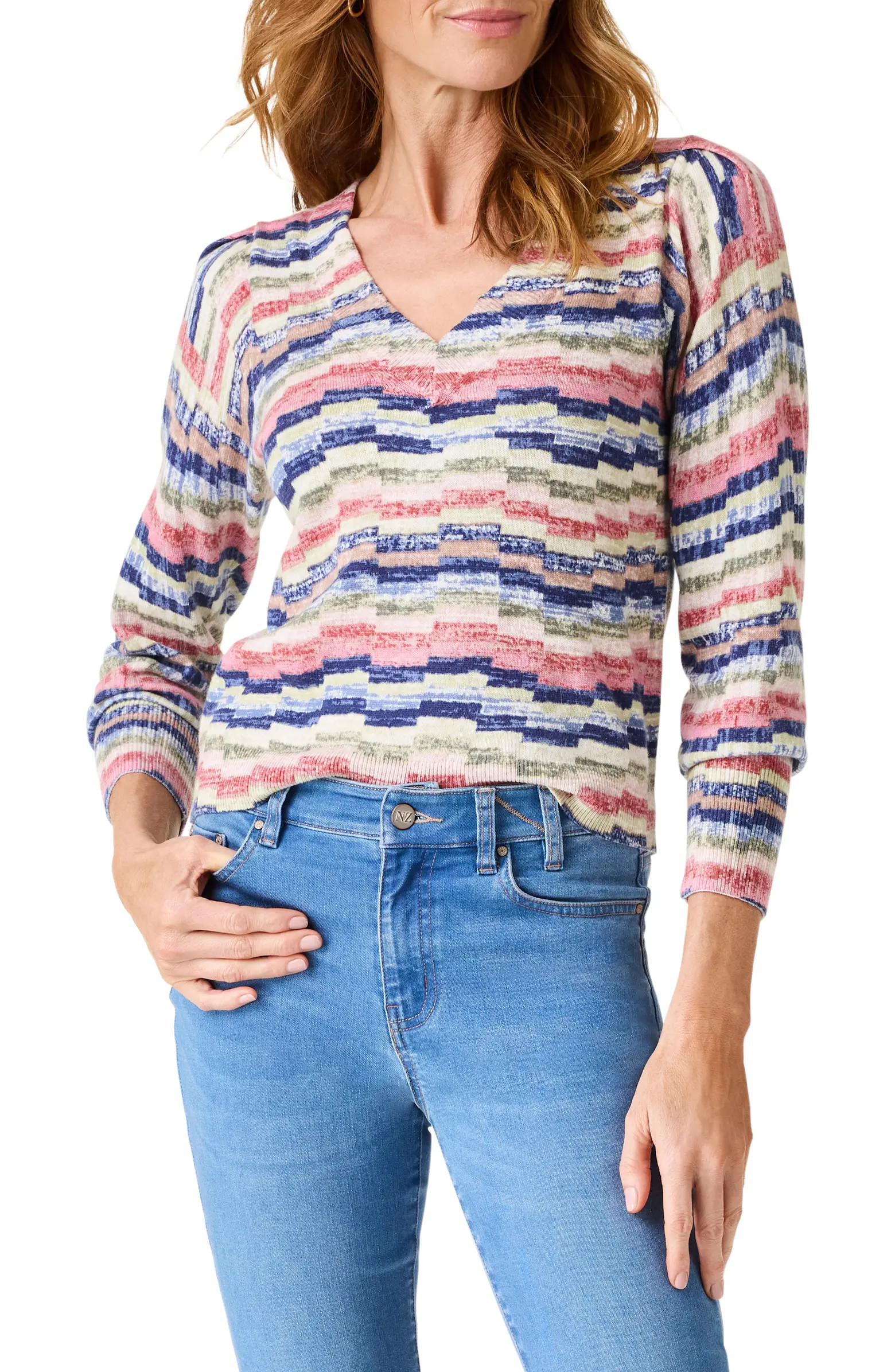 NIC+ZOE Abstract Stripe Sweater | Nordstrom | Nordstrom