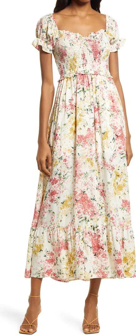 Lulus Always So Sweet Floral Smocked Dress | Nordstrom | Nordstrom