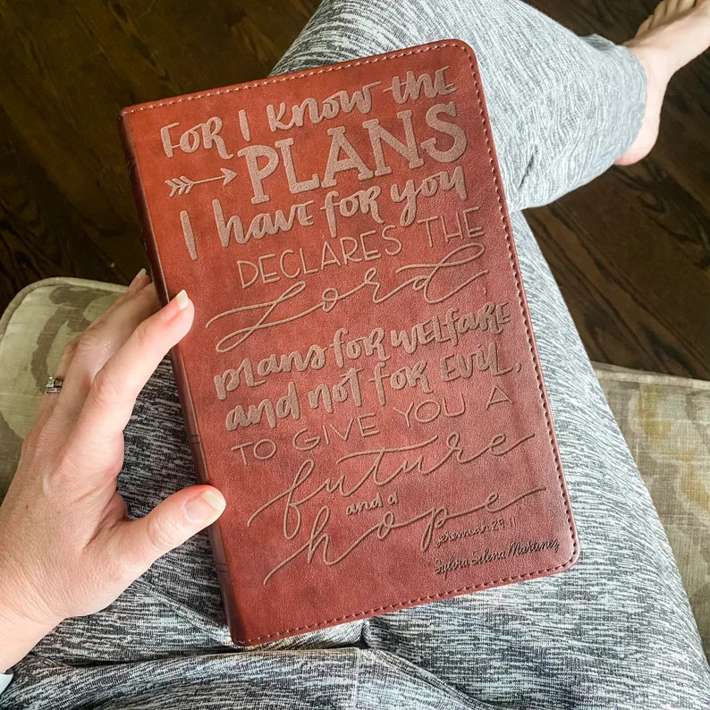 PERSONALIZED ESV Large Print Bible Jeremiah 29:11 Add a Name to Lower Right Corner - Etsy | Etsy (US)