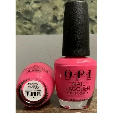 OPI Nail Lacquer Strawberry Margarita, 0.5 Fl Oz 2-Bottles | Walmart (US)