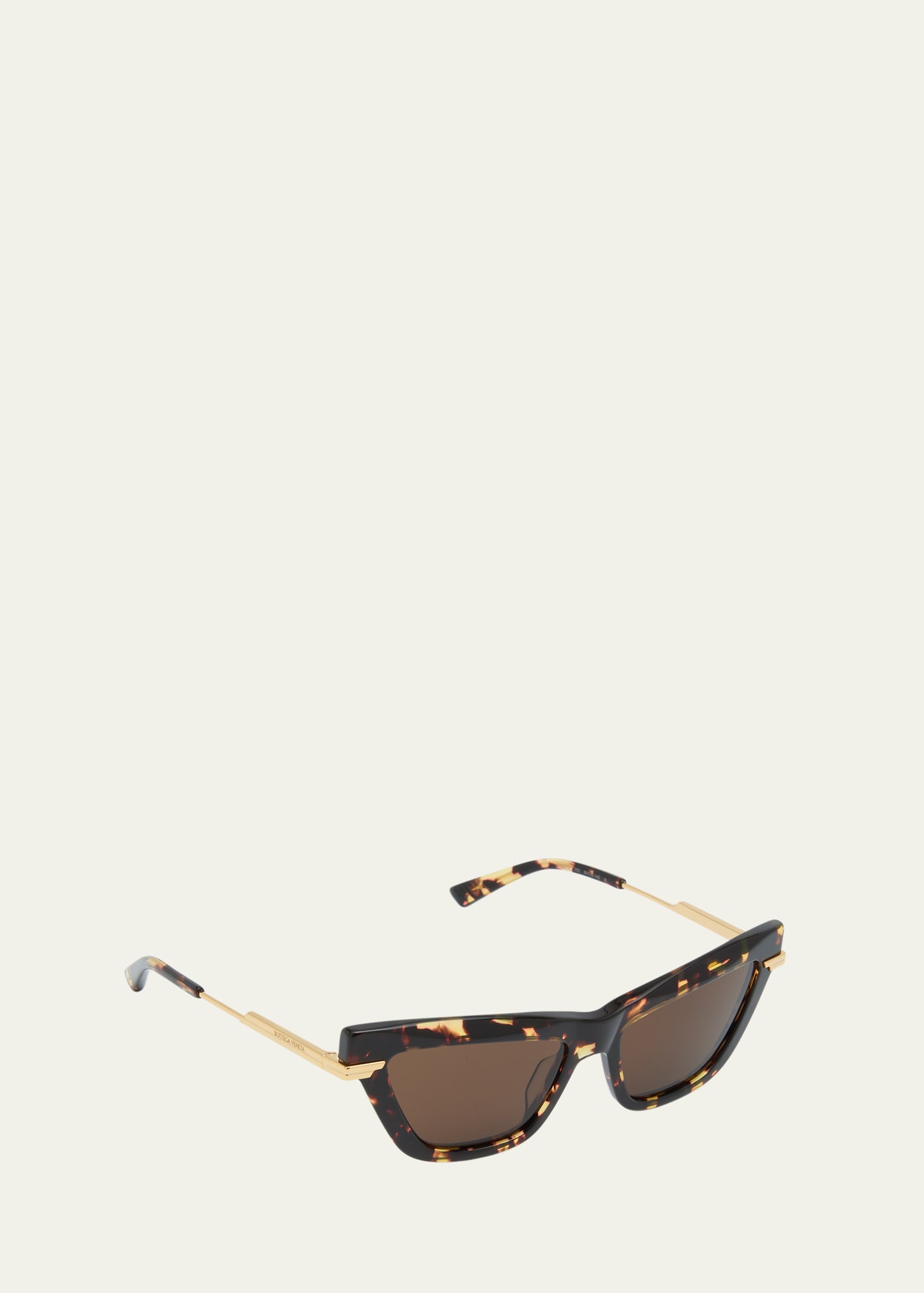 Bottega Veneta Logo Mixed-Media Cat-Eye Sunglasses | Bergdorf Goodman